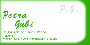 petra gubi business card